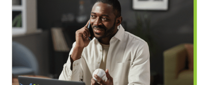 man using voip phoneinstead of ESI system in tallahassee